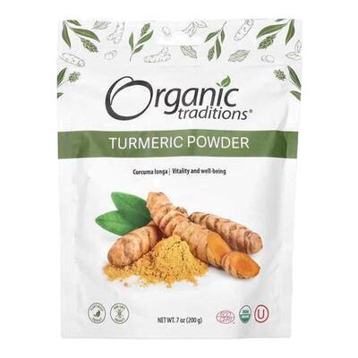 Organic Traditions姜黄粉浓郁香味口感醇厚菜肴健康搭档健身