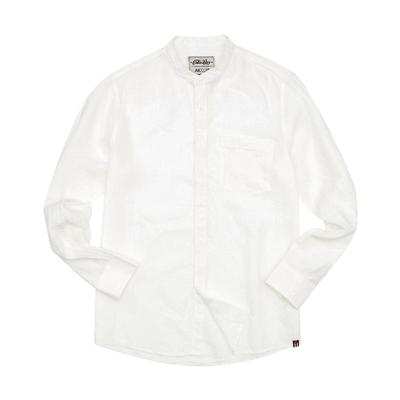 ak简约贴袋立领长袖衬衫