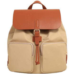 妙迪上班通勤多功能洋气背包新款大容量旅游轻便多口袋双肩包包女