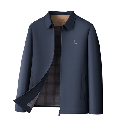 梦特娇翻领春秋男士夹克外套休闲