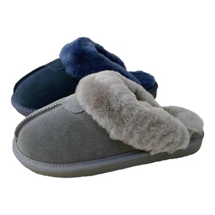 冬季千颂伊同款皮毛一体女包头拖羊毛拖鞋平底加厚毛毛拖保暖外穿