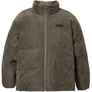 杰克琼斯男装秋冬新款肌理华夫格休闲宽松立领棉衣男款棉服外套