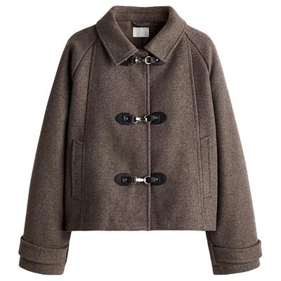 HM2025年冬季新款女装仿粗呢外套1312078