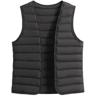 乐裘2025新款羽绒马甲男式白鹅绒隐形内胆轻薄叠穿配大衣保暖内搭