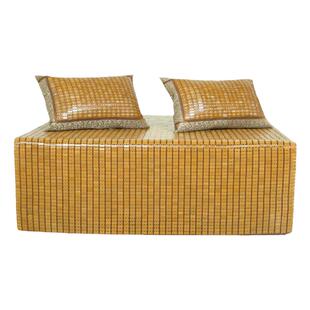 麻将凉席夏季1.5米折叠席碳化竹块凉席1.8米单双人1.2m学生床席子