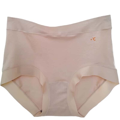 彩田高腰磨毛内裤女纯色秋冬包臀