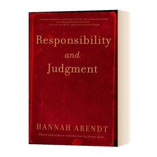 责任与判断 反抗平庸之恶 Responsibility and Judgment 豆瓣推荐 英文原版社会科学学习书籍