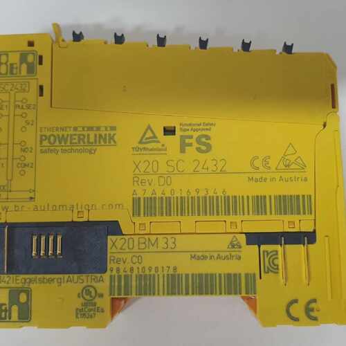 B&R X20 SC2432 Safety Relay Module with X20 BM33 Base – Rev