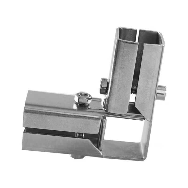 20/25/30方管不锈钢管接头镀锌连接件免焊接卡扣固定货架三通夹具