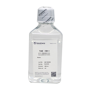 Biosharp BL533A TAE溶液 50X Tris acetate-EDTA buffer DNA电泳缓冲液 500ml/瓶