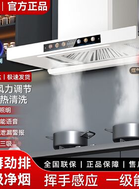 新飞白色抽油烟机顶吸大吸力吸油烟机家用厨房欧式小型变频静音