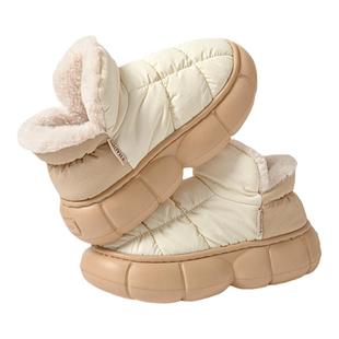 厚底棉拖鞋女士冬季包跟2025新款外穿高帮防水防滑家居保暖棉鞋女