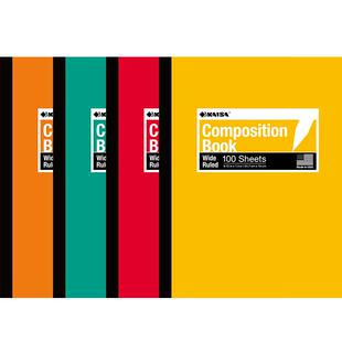 【焕彩系列】凯萨彩色PP封面笔记本美式composition book加厚本子100张通用B5记事本