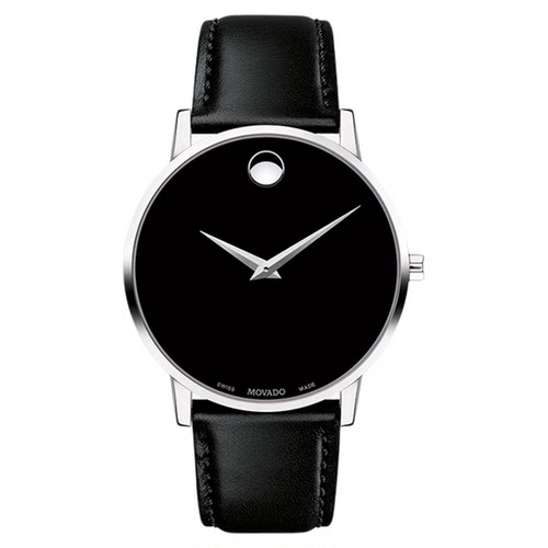 Movado/摩凡陀博物馆系列皮表带男士手表瑞士进口石英腕表