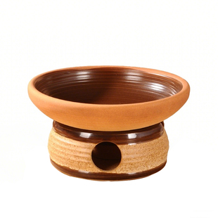 酒精炉小火锅粗陶土钵家用陶瓷干锅砂锅炖锅加热底座商用酒店明炉