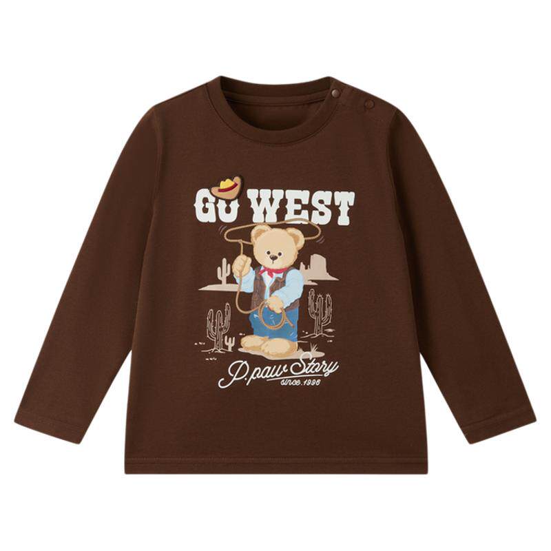 索罗娜PawinPaw小熊童装长袖圆领T恤