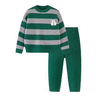 迷你巴拉巴拉女童睡衣套装儿童红色家居服秋季新款母女装衣服裤子