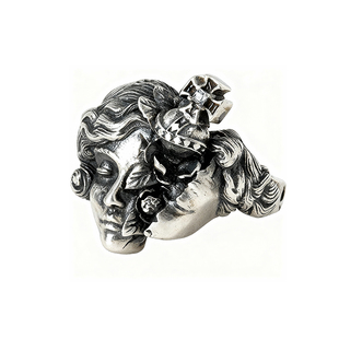 睡莲生生世世 原创设计蜕变羽化万物生长元素戒指复古925纯银指环