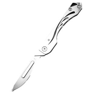 不锈钢折叠刀24号柄随身锋利美工刀裁纸刀EDC钥匙扣迷你拆快递刀