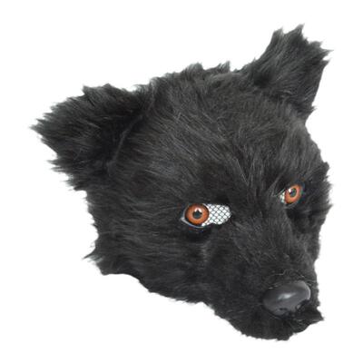 HuiTai半脸熊面具仿真动物万圣节