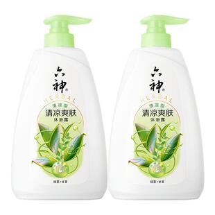 六神清凉爽肤香氛沐浴露男士绿茶甘草女通用持久留香72小时香水4