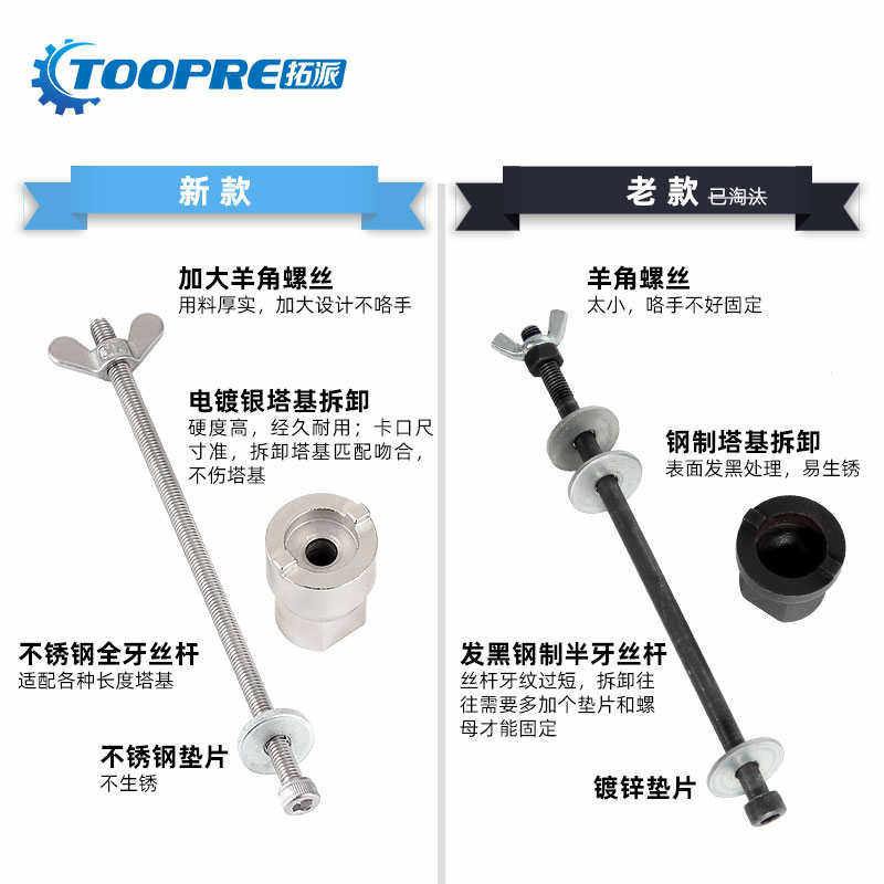 山地公路自行车滚珠花鼓塔基拆卸工具 一字塔基安装套筒 单车维修