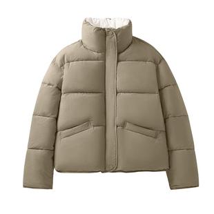 班尼路S&K系列短款棉服女款冬季新款加厚保暖通勤百搭立领面包服N