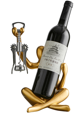 抽象人物红酒架托酒柜葡萄酒斜放摆件轻奢高档高级感客厅家居装饰