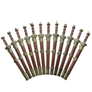 小短剑十二生肖装饰龙泉镇不锈钢刀剑防身镇宅宝剑汉剑小剑未开刃