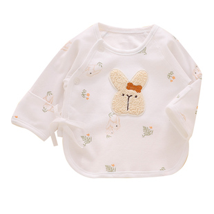 婴儿半背衣0到3个月a类纯棉单件上衣打底产房52码59初生宝宝衣服