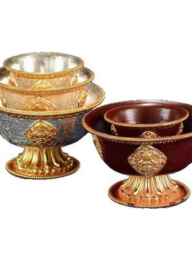 纯铜供水杯供杯尼泊尔高脚圣水杯