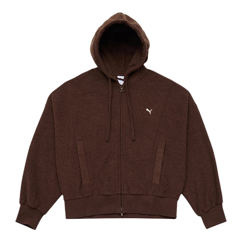 PUMA 彪马 R:ESSENTIALS 26新款通勤拉链连帽休闲长袖女卫衣外套
