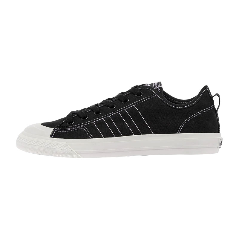 黑白色透气帆布鞋Adidas阿迪达斯