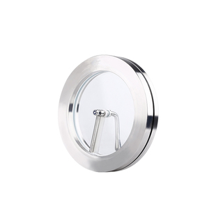 304不锈钢法兰视镜带刷刮板刮刀平板对夹焊接观察玻璃视窗DN80 65