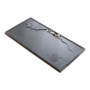 天然乌金石茶盘单盘家用简约现代客厅轻奢石盘石头茶海石茶台盘