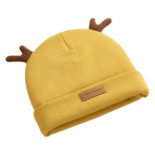 新生婴幼儿秋冬款护卤门帽可爱超萌初生宝宝帽子冬季加厚保暖胎帽