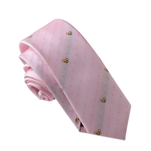 粉色领带女个性甜酷长条手打结男士休闲时尚百搭高级感条纹休闲潮