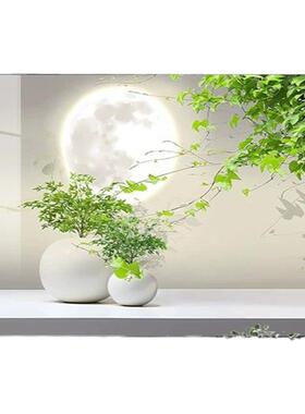 餐厅饭厅装饰画绿植物小清新