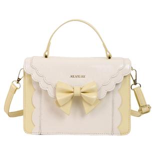 可爱少女撞色手提包包2025新款夏天百搭斜挎包精致超火小方包痛包