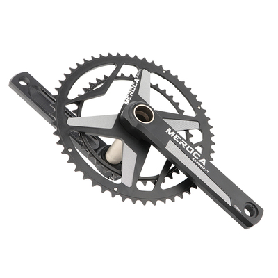 MEROCA公路车中空一体牙盘20/22速直装式双盘自行车53/39齿前齿盘