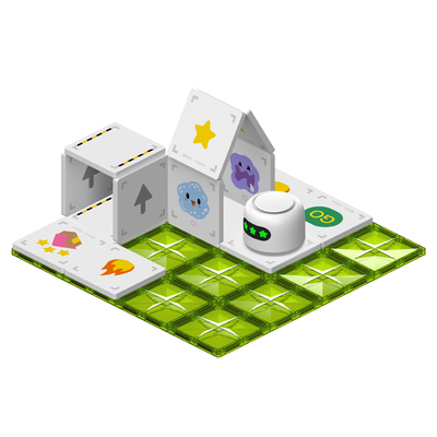 Kidibots儿童编程机器人磁力片启蒙实物套装磁吸益智基础早教MNTL