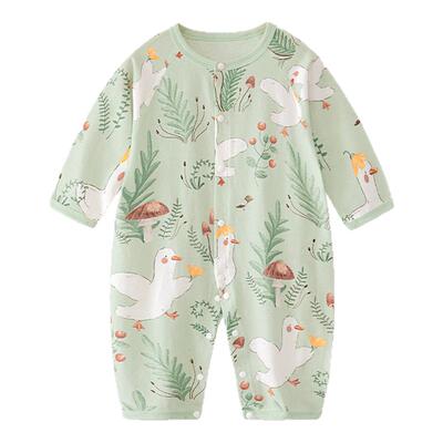 婴儿夏天衣服宝宝连体衣纯棉夏季