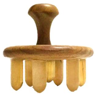 天然檀木牛角梳头发部头皮洗头按摩梳子疏通经络梳头疗男女经络刷