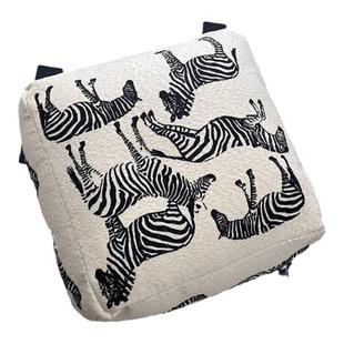 懒人沙发坐垫可拆洗矮凳白色斑马坐墩地板垫打坐蒲团含芯