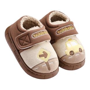 巴拉巴拉儿童棉拖鞋男童冬季宝宝室内家居鞋幼儿保暖女童毛毛棉鞋