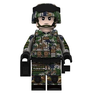 第三方军事人仔美军三角洲部队陆军突击队员益智拼装积木儿童玩具