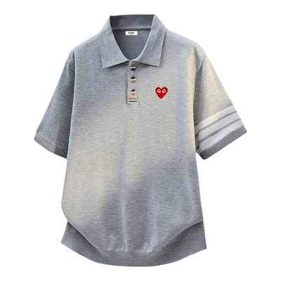 PLAYAVMXW撞色条纹情侣POLO衫
