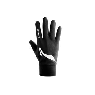 李宁手套男冬季骑行保暖摩托电动自行车户外跑步运动女防风寒加绒