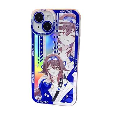 原神手机壳镭射透明新款胡桃