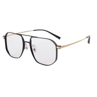 双梁近视眼镜框男大框大脸可配度数变色防蓝光飞行员男士钛合金